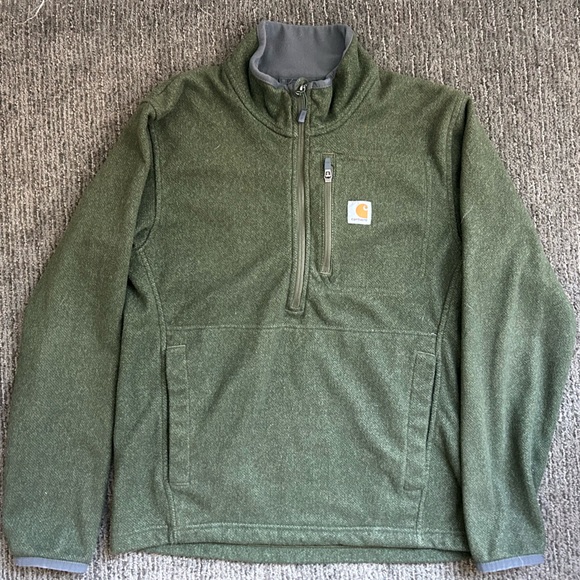 Carhartt Olive Half-Zip Jacket - Picture 1 of 3
